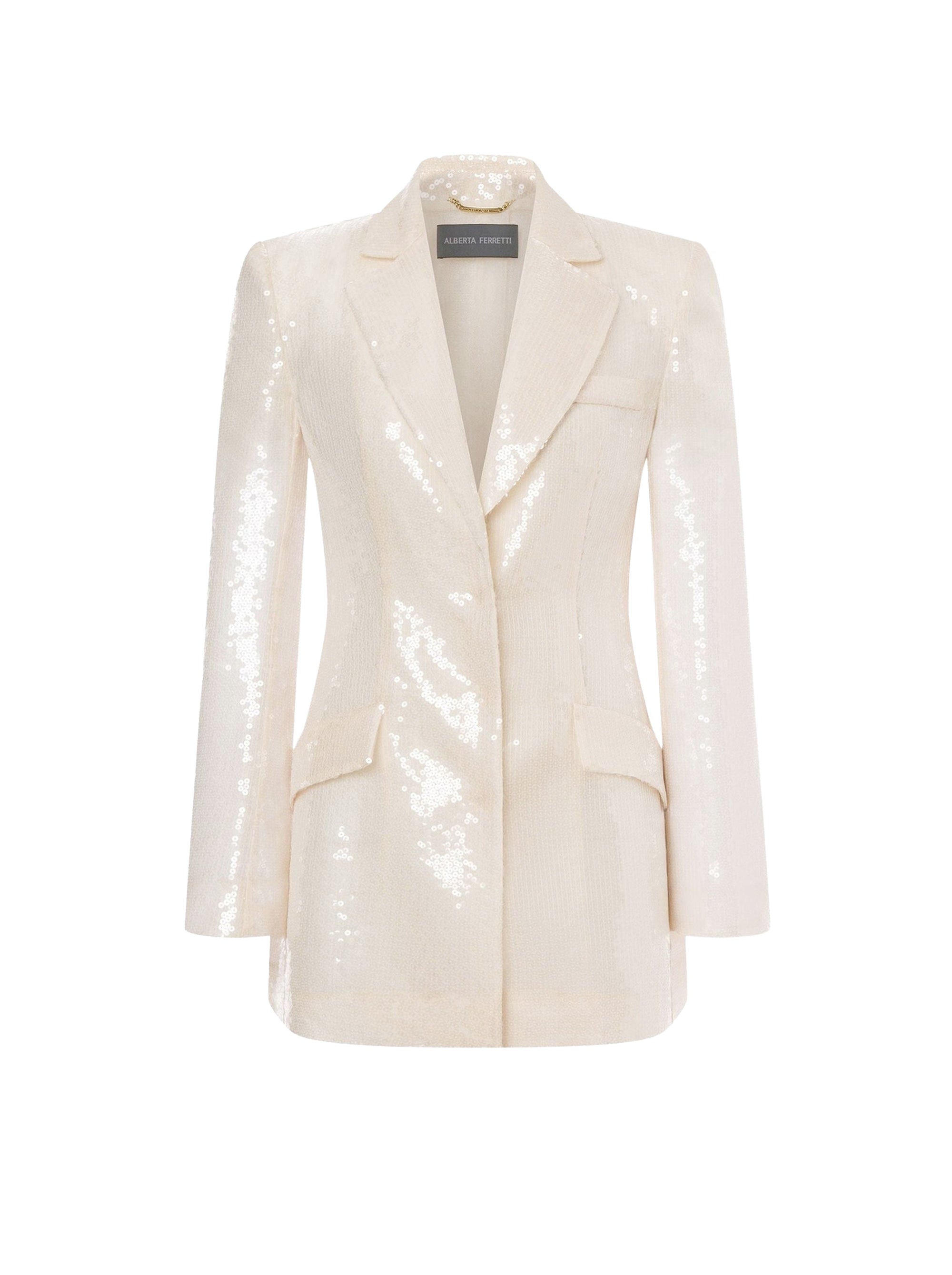 Veste brodée de sequins - Ivory