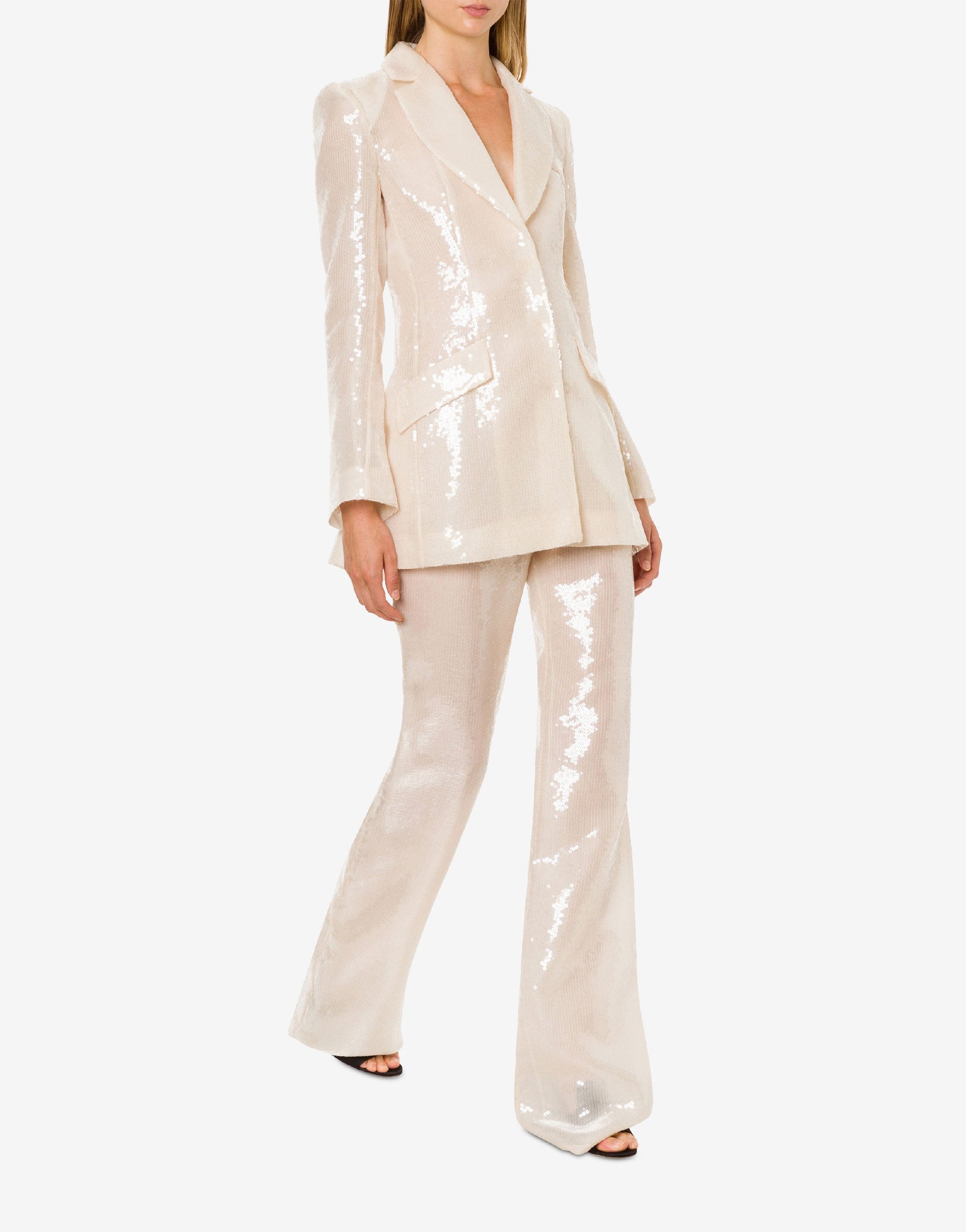 Veste brodée de sequins - Ivory
