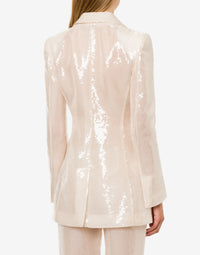 Veste brodée de sequins - Ivory