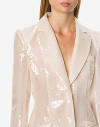 Veste brodée de sequins - Ivory