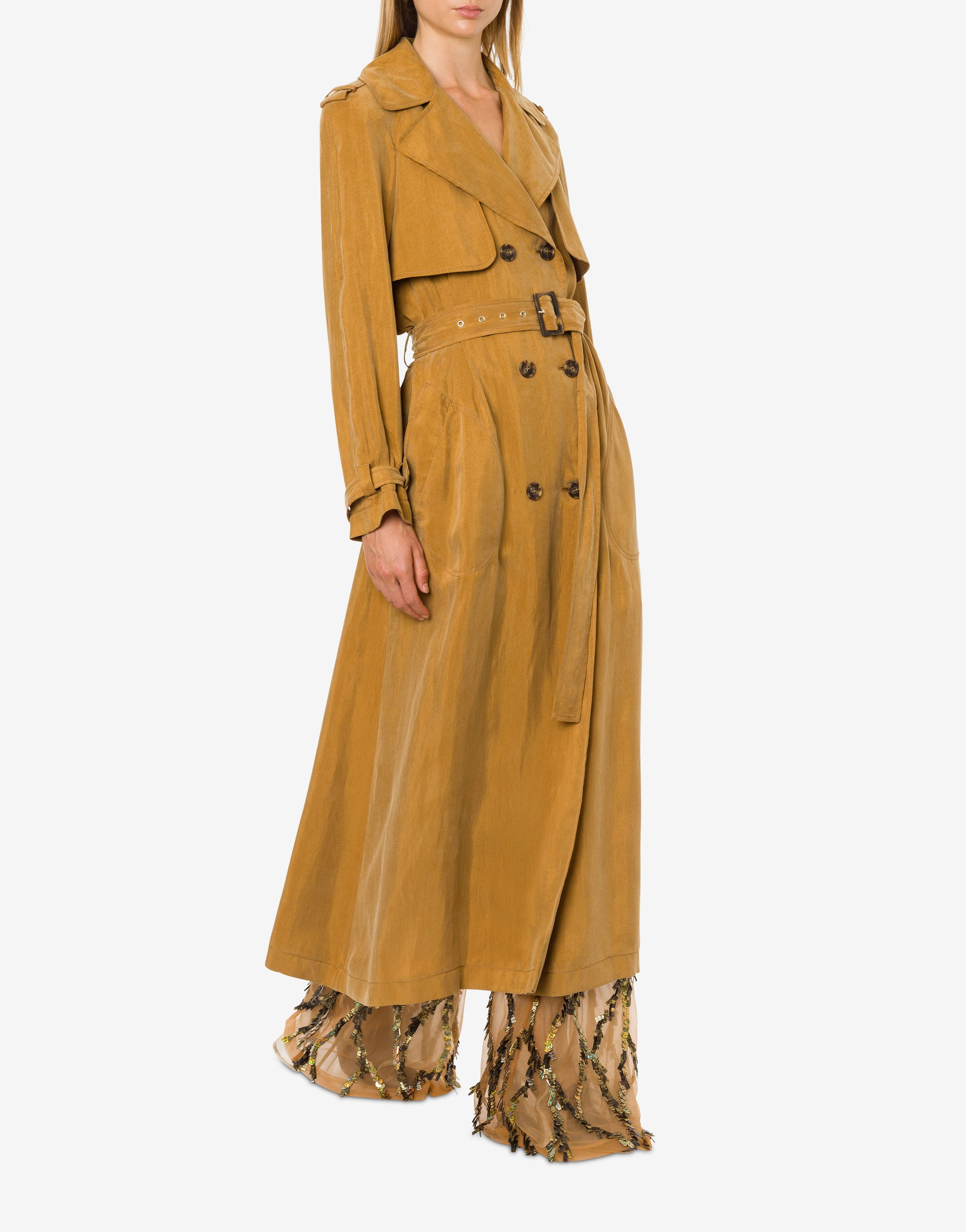 Trench-coat à double boutonnage - Brown