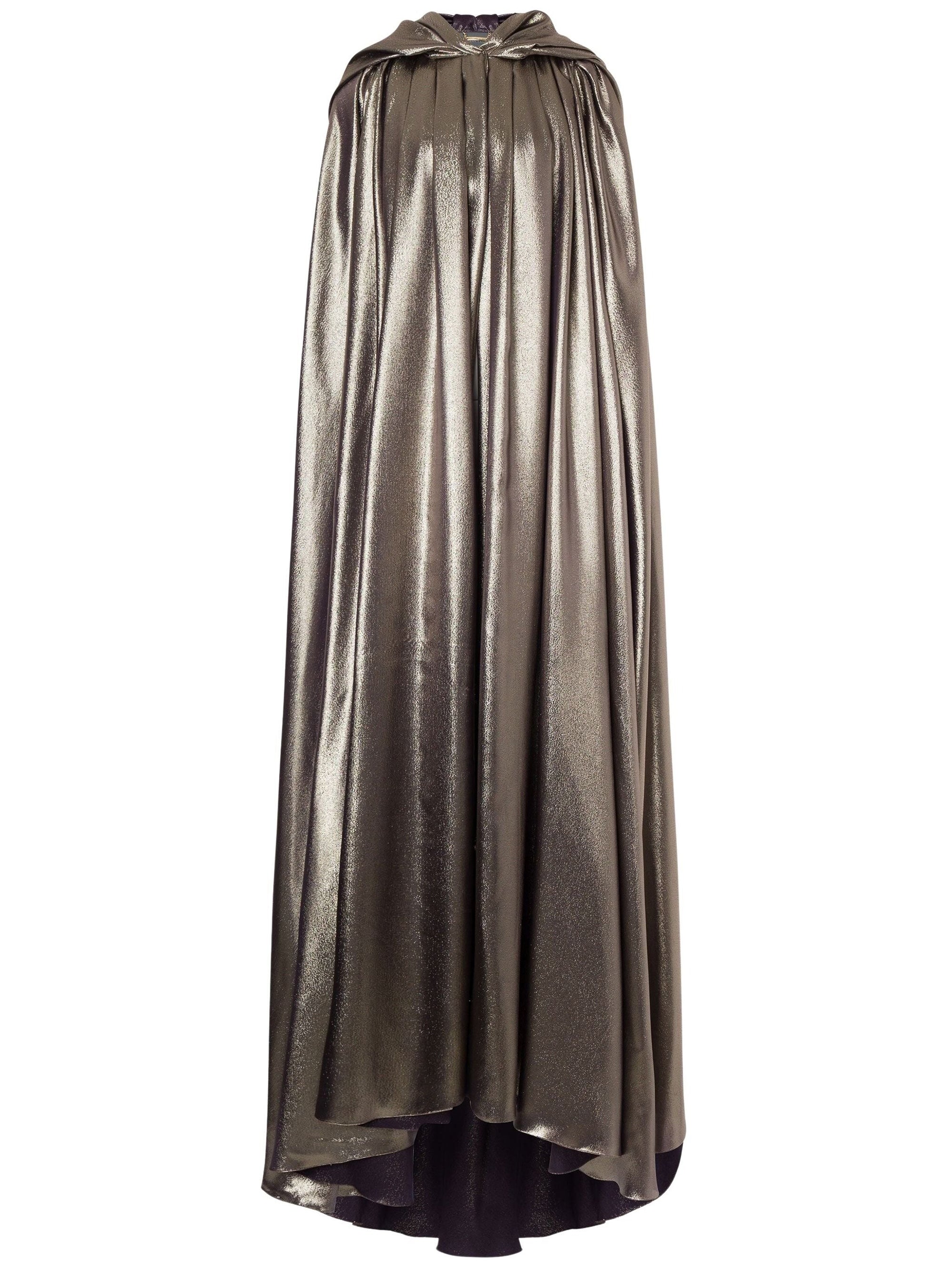 Cape longue en soie - Silver