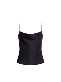 Débardeur court en satin - Black