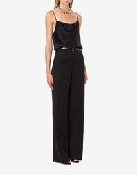 Débardeur court en satin - Black