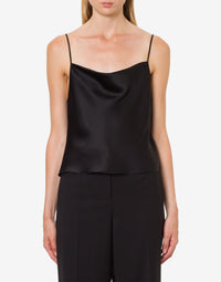 Débardeur court en satin - Black