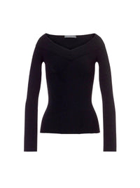 Pull à large encolure - Black