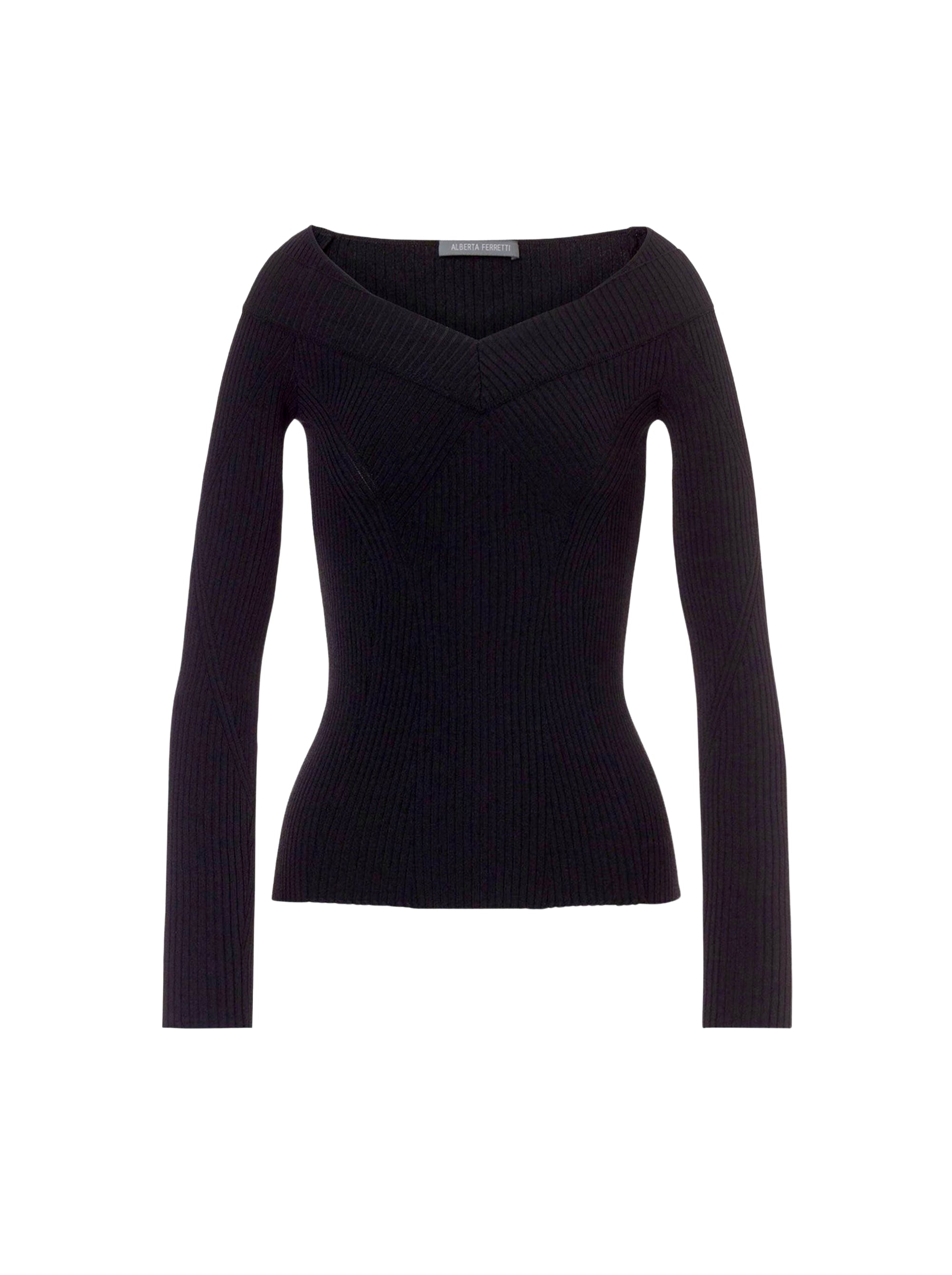 Pull à large encolure - Black