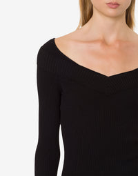 Pull à large encolure - Black