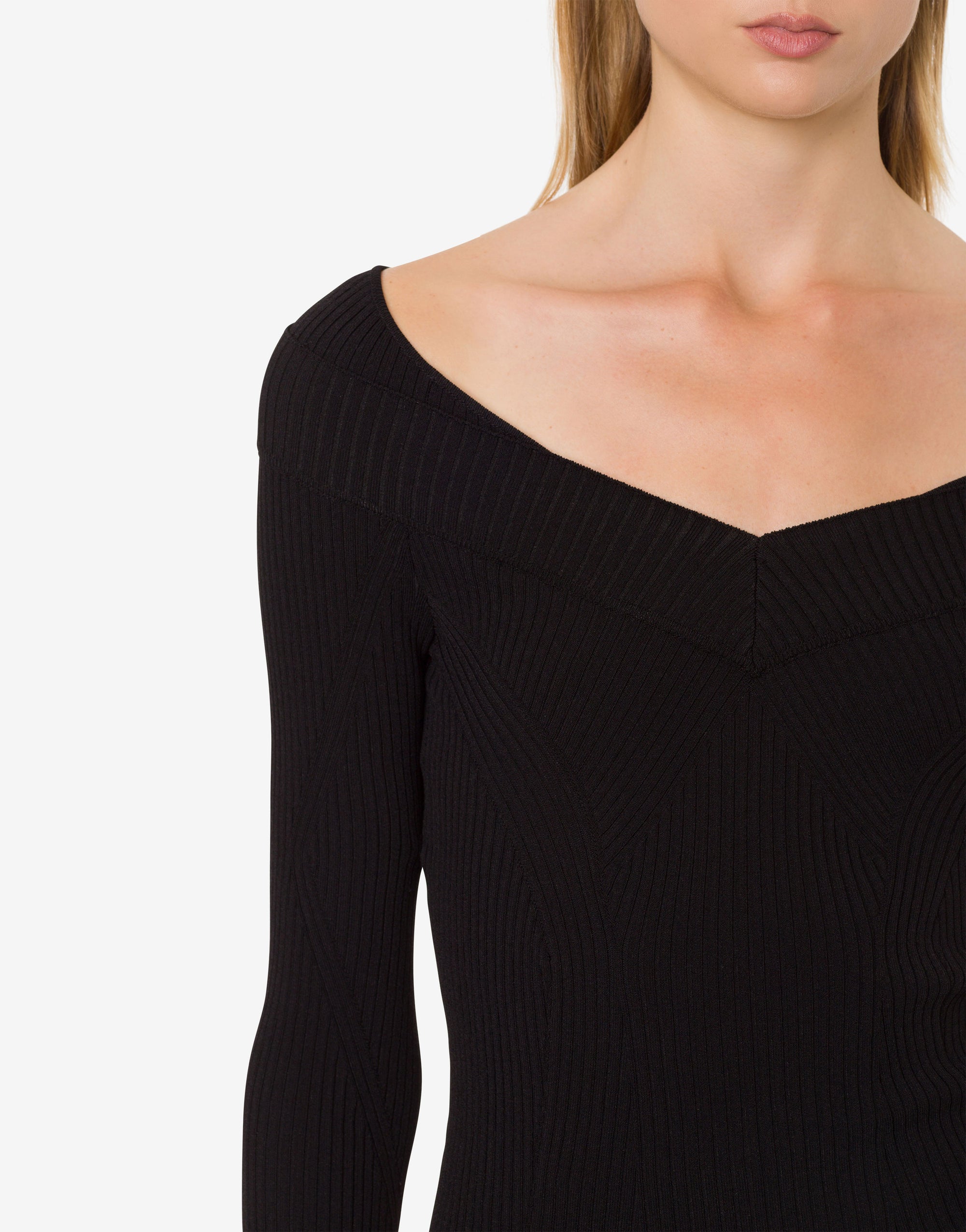Pull à large encolure - Black