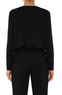 Top en drapé fluide - Black
