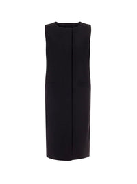 Gilet long sans manches en laine - Black