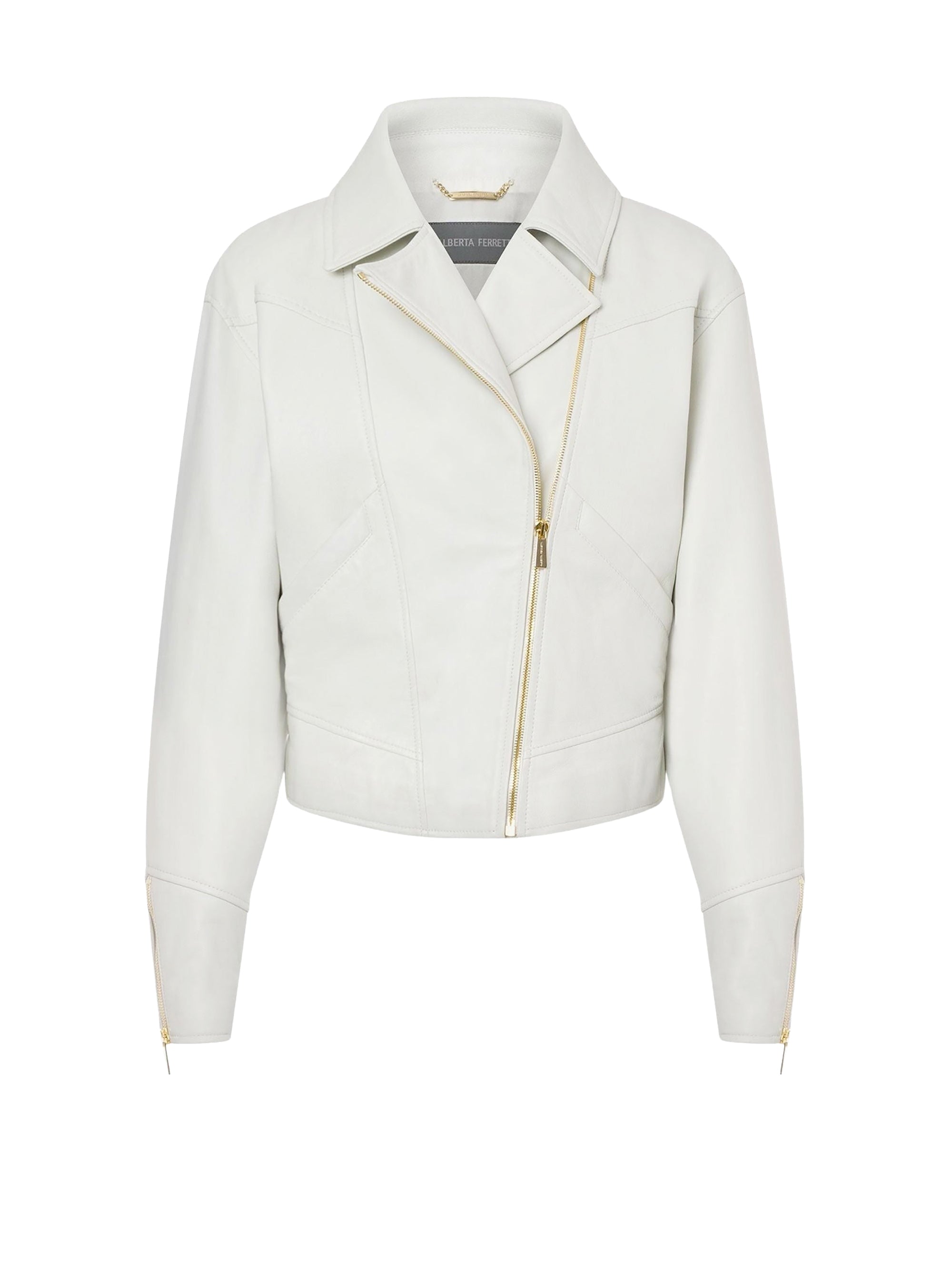 Veste de motard en daim - Beige