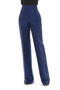 Pantalon large taille haute - Blue