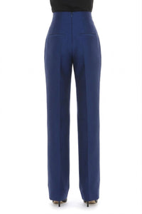 Pantalon large taille haute - Blue