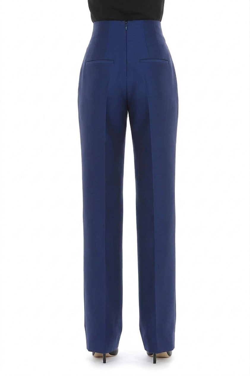 Pantalon large taille haute - Blue