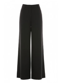 Pantalon en lin stretch à jambe large - Black