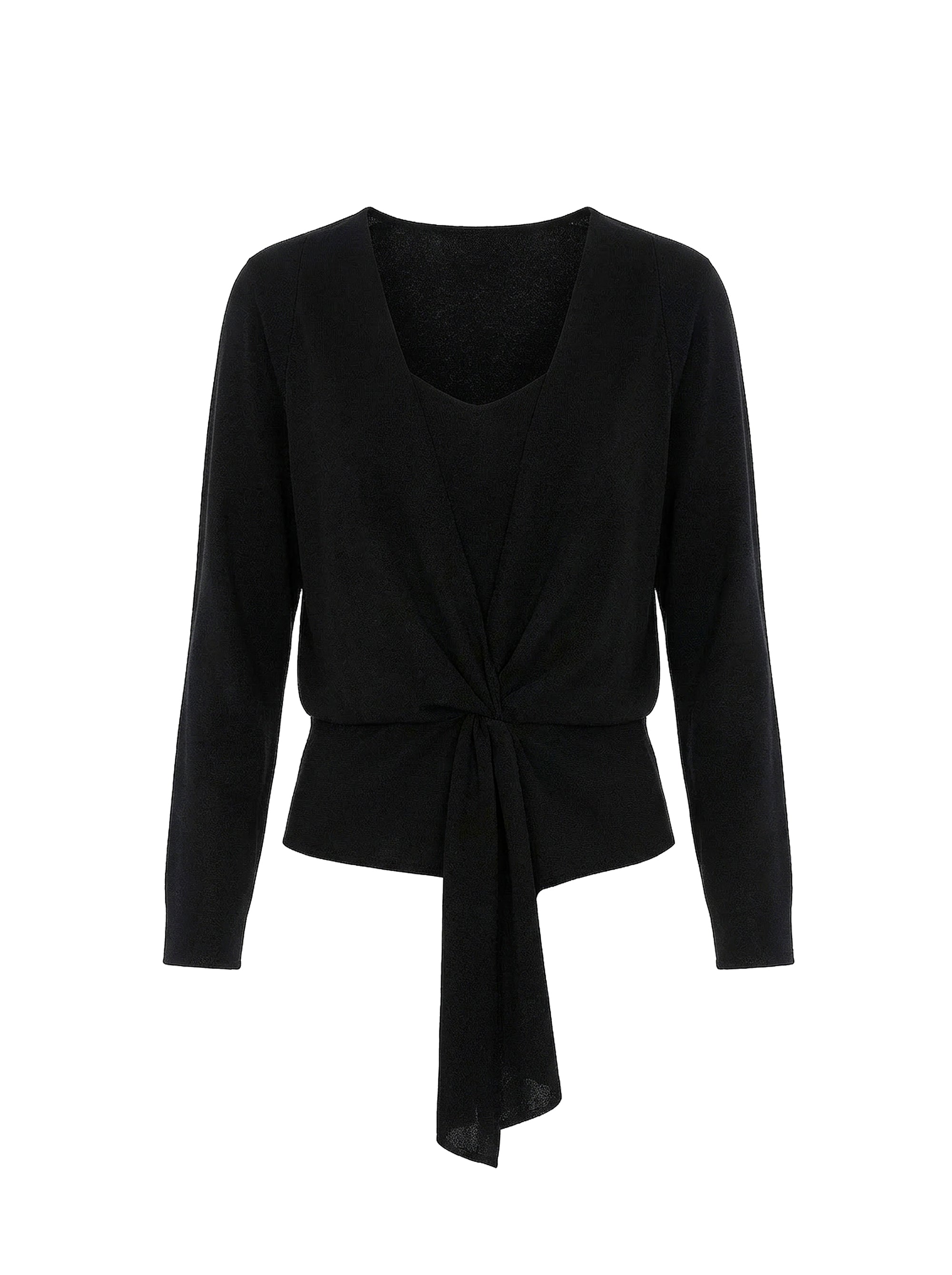Top en drapé fluide - Black