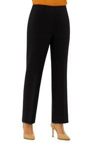 Pantalon droit en lin stretch - Black
