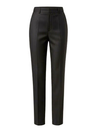 Pantalon droit en lin stretch - Black