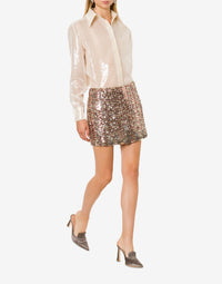 Chemise brodée de sequins - Ivory