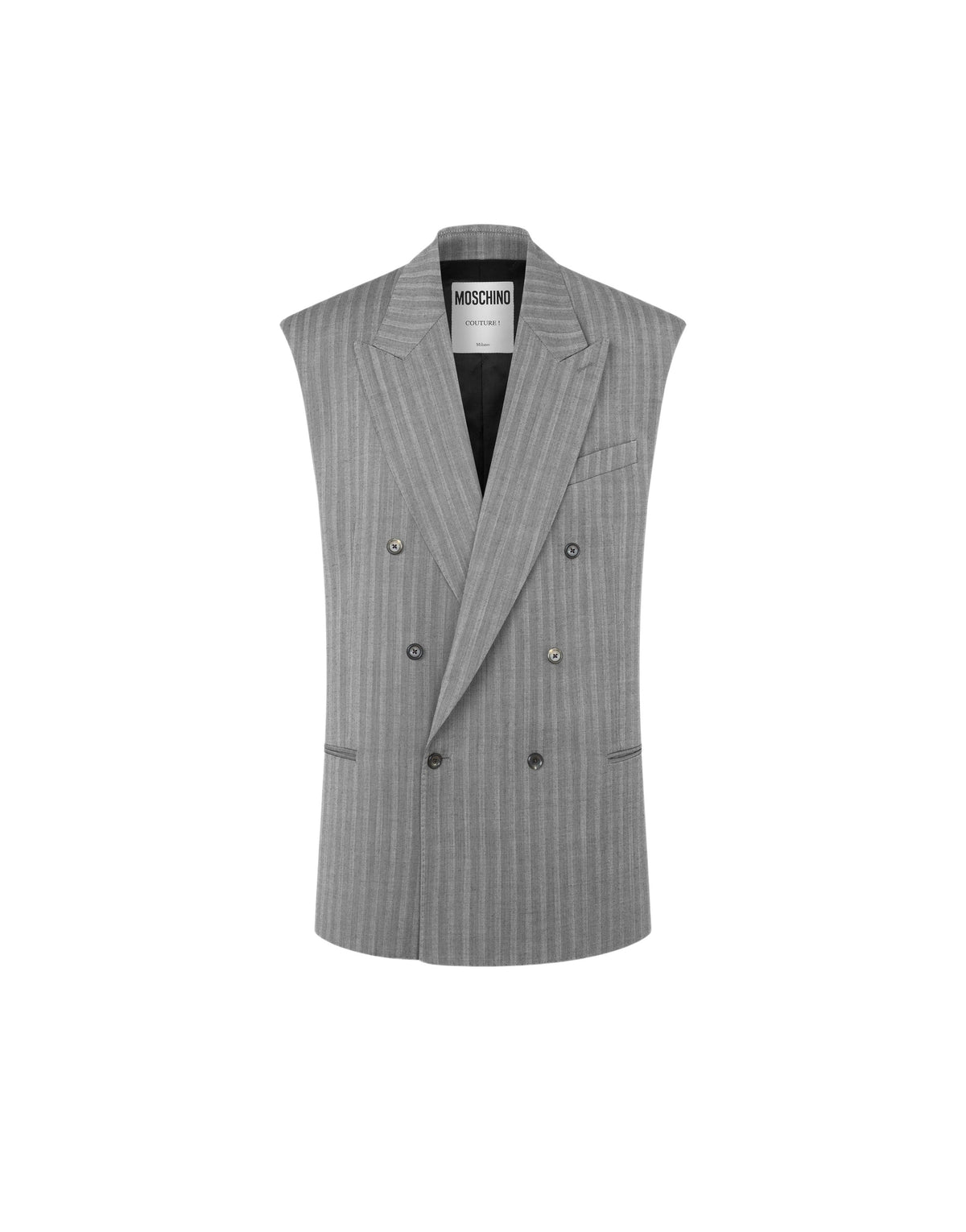 Gilet à coupe oversize en laine - Grey