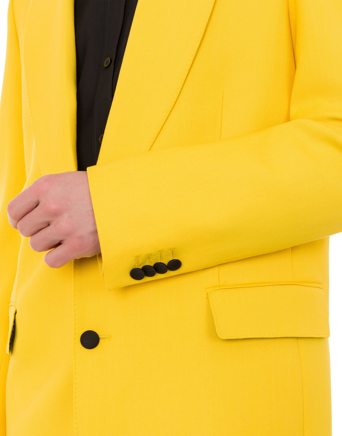 Veste à col et boutons - Yellow