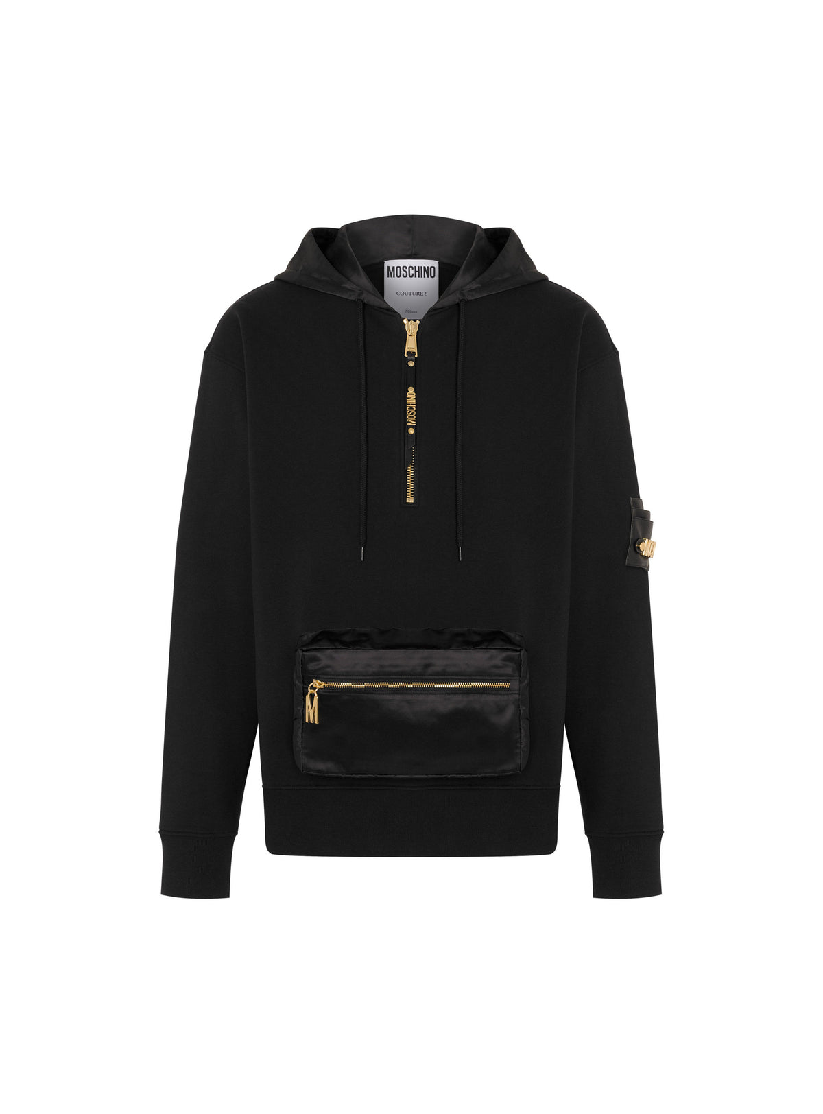 Multipockets stretch technical sweatshirt - Black