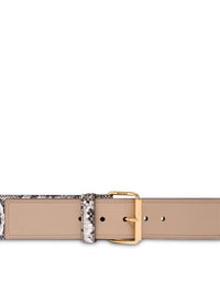 Ceinture effet patchwork en cuir - Multicolor