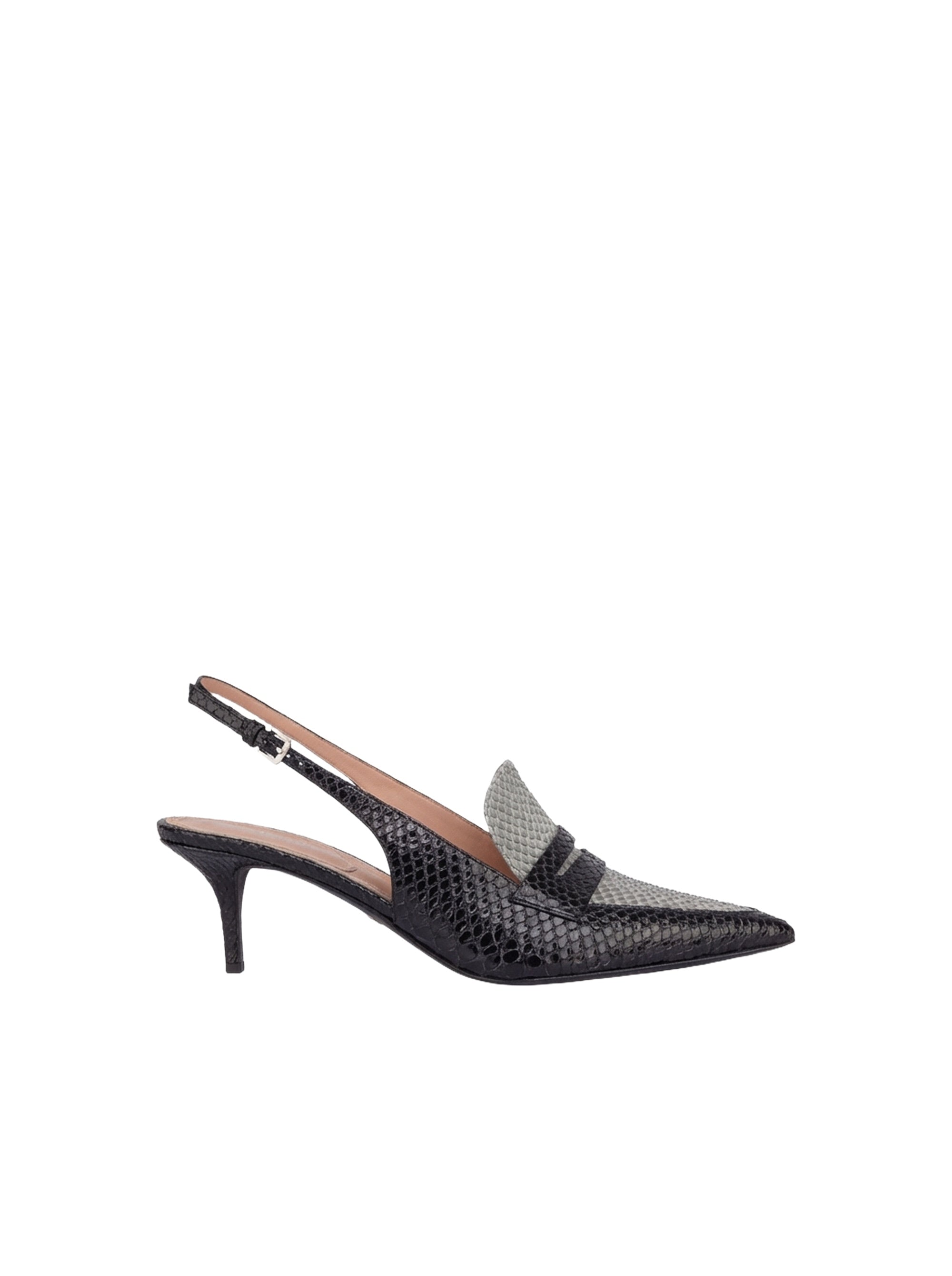 Slingback Penny 55 en cuir - Dark Grey