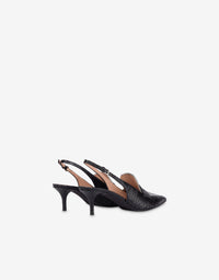 Slingback Penny 55 en cuir - Dark Grey