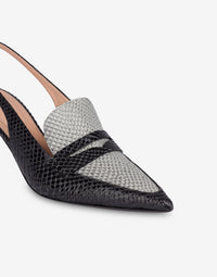 Slingback Penny 55 en cuir - Dark Grey