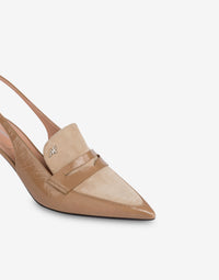 Slingback Penny 55 en cuir - Fantasy Brown