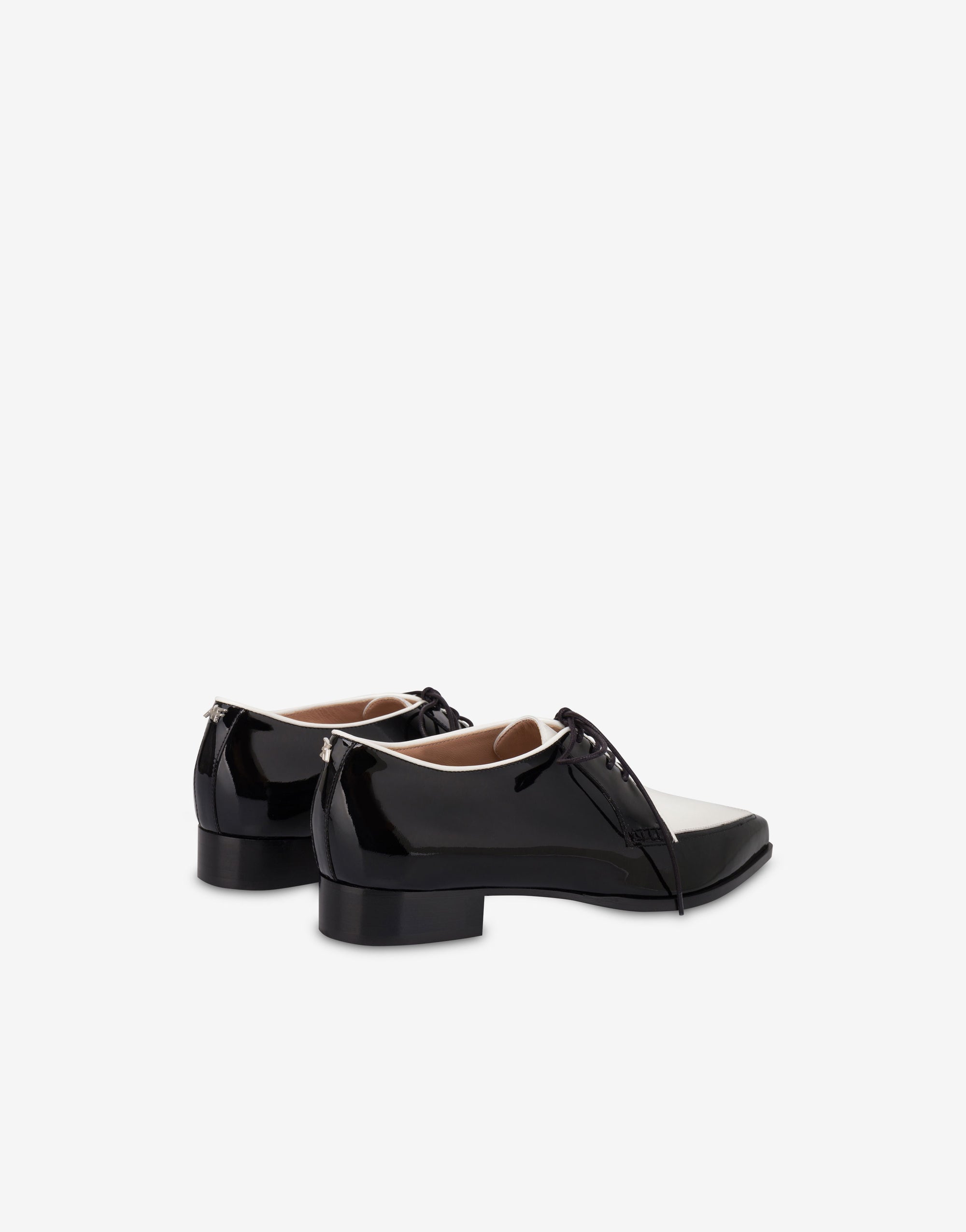 Derbies en cuir verni bicolore - Dark Grey