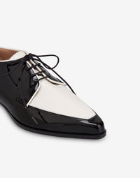 Derbies en cuir verni bicolore - Dark Grey