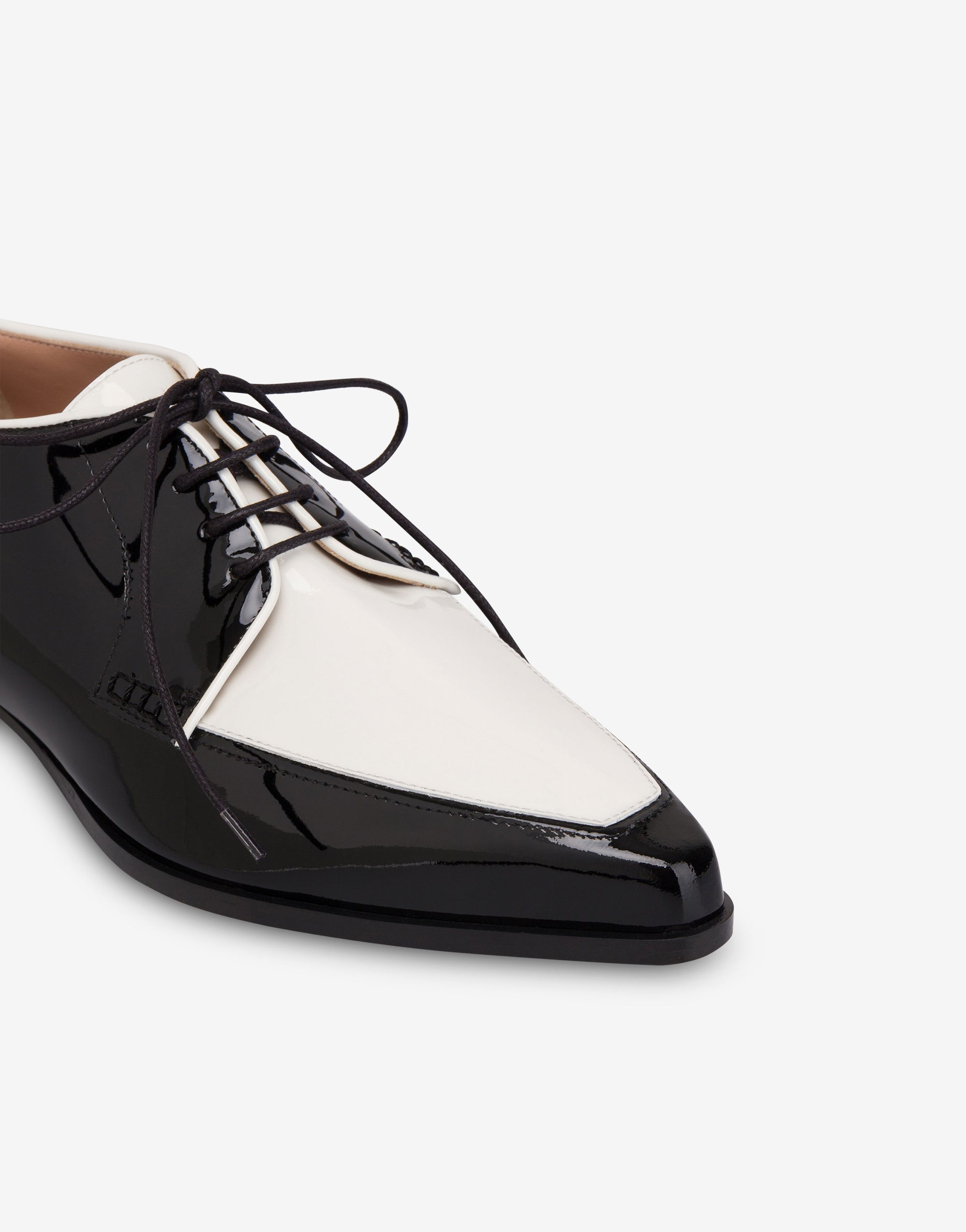 Derbies en cuir verni bicolore - Dark Grey