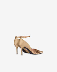 Escarpins 85 en satin Evening - Champagne