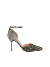 Escarpins d'Orsay 85 avec broderie en satin - Grey