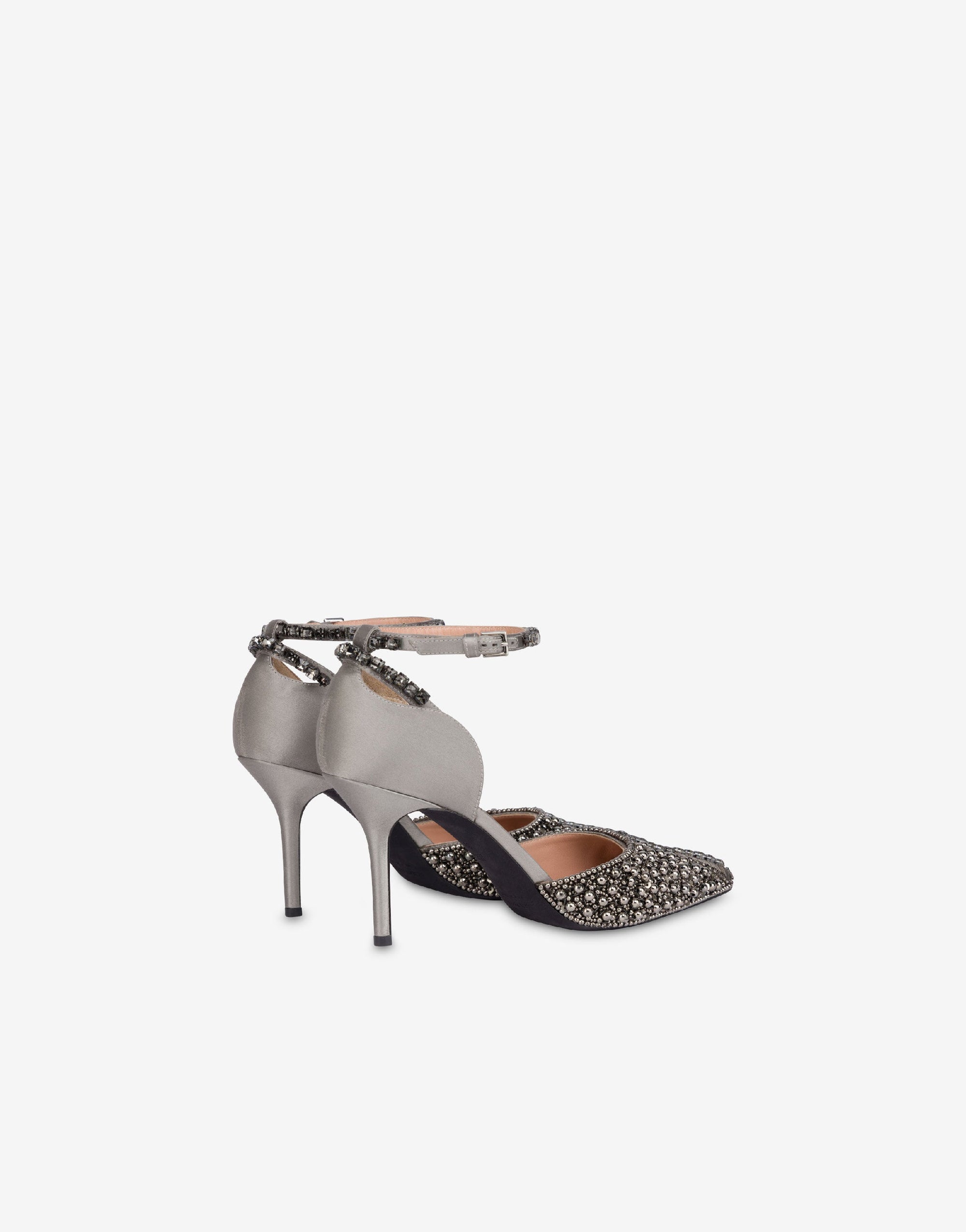 Escarpins d'Orsay 85 avec broderie en satin - Grey
