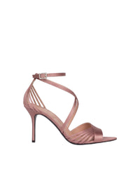 Sandales 85 en satin evening - Powder