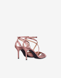 Sandales 85 en satin evening - Powder