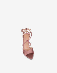 Sandales 85 en satin evening - Powder