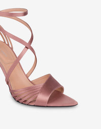 Sandales 85 en satin evening - Powder