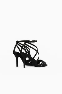 Sandales 85 en satin evening - Black