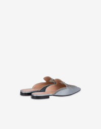 Mia satin mules with rhinestone embroidery - Fantasy Light Blue