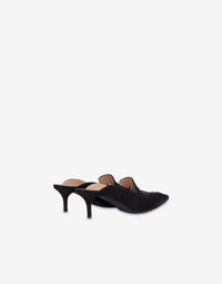 Sabots 75 en satin avec broderie strass - Dark Grey