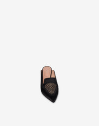 Sabots 75 en satin avec broderie strass - Dark Grey