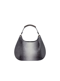 Sac hobo en cuir imprimé bicolore dégradé - Dark Grey