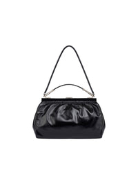 Sac à bandoulière en daim brillant - Black