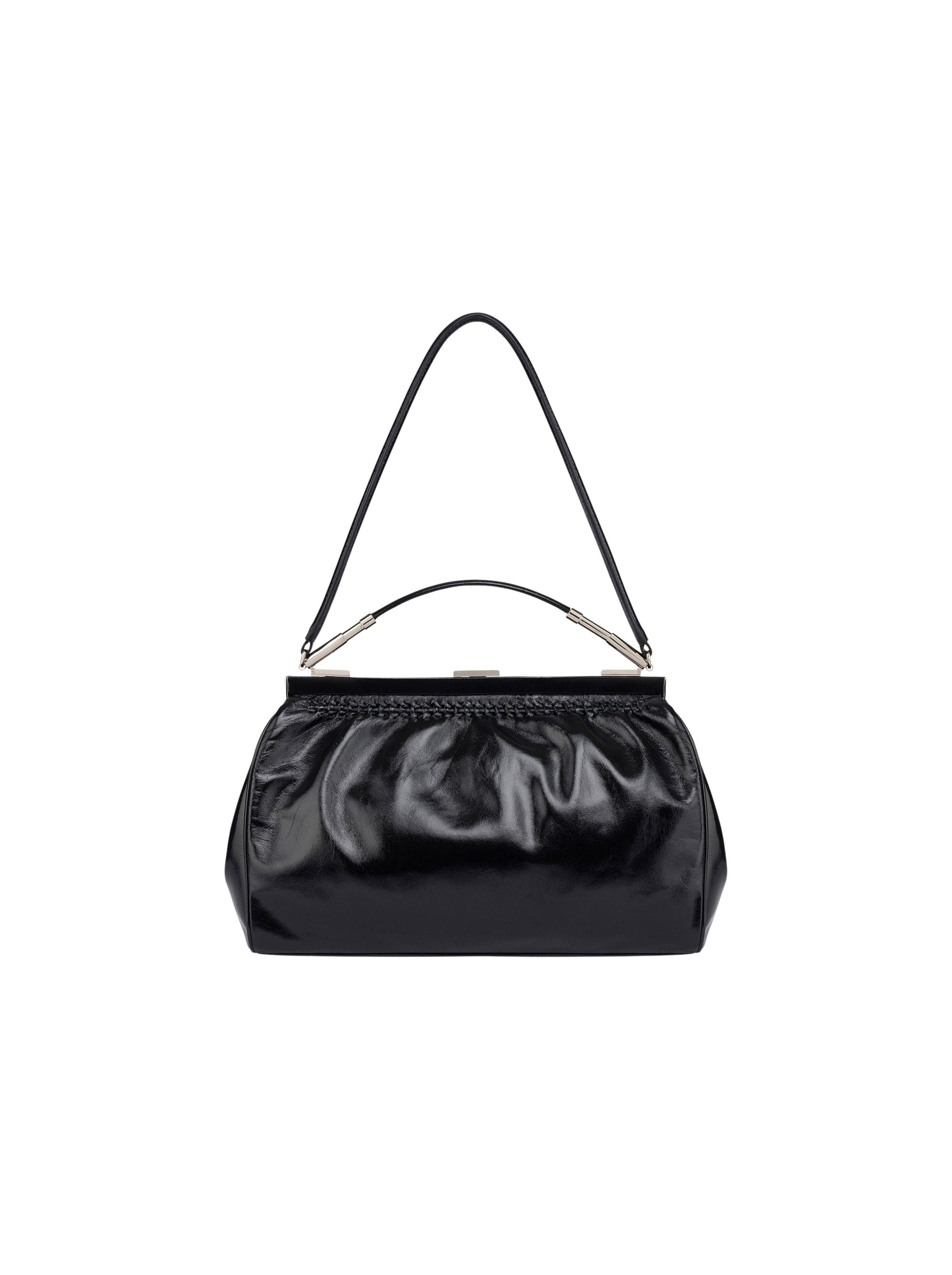 Sac à bandoulière en daim brillant - Black
