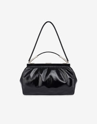 Sac à bandoulière en daim brillant - Black